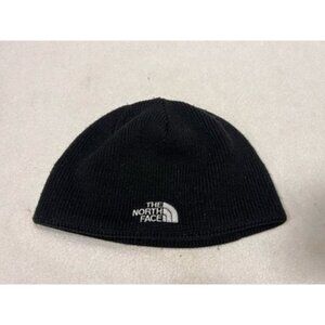 The North Face Beanie Skull Hat Cap Black Heavy Knit Fleece Band Adult